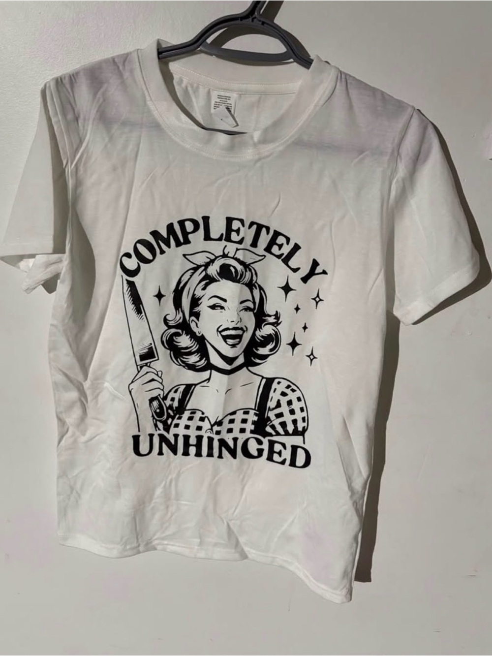 Completely Unhinged Graphic Tee - White